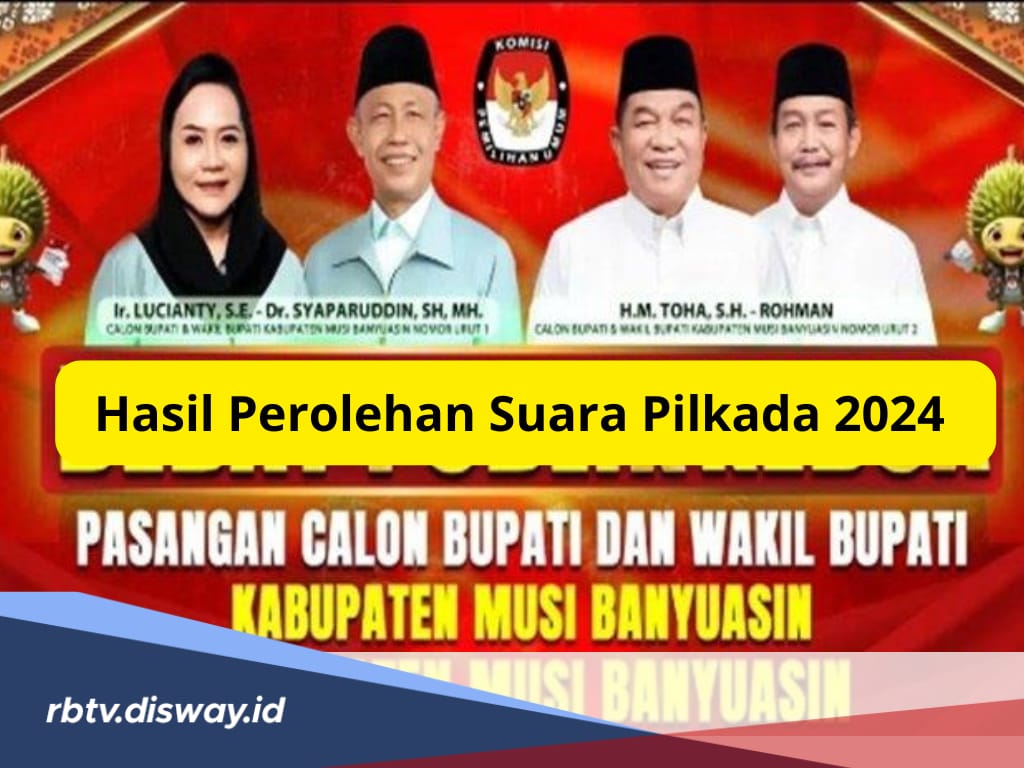 Perolehan Suara Pemilihan Bupati Kabupaten Musi Banyuasin 2024 di 11 Kecamatan dan Link Resmi Real Count