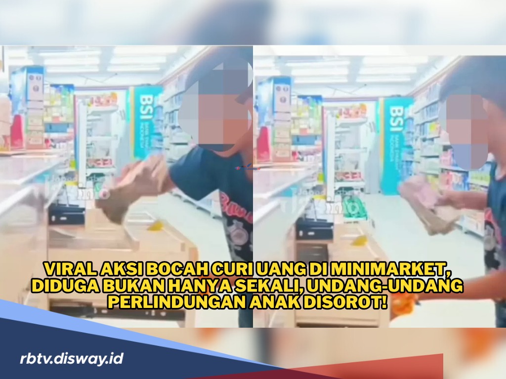 Aksi Bocah Curi Uang di Minimarket Terekam CCTV, Ngaku untuk Top Up Game