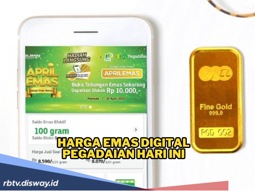Cek Harga Emas Digital Pegadaian Hari Ini Sabtu 10 Mei 2025, Mulai Nabung Emas Cuma Rp10.000!