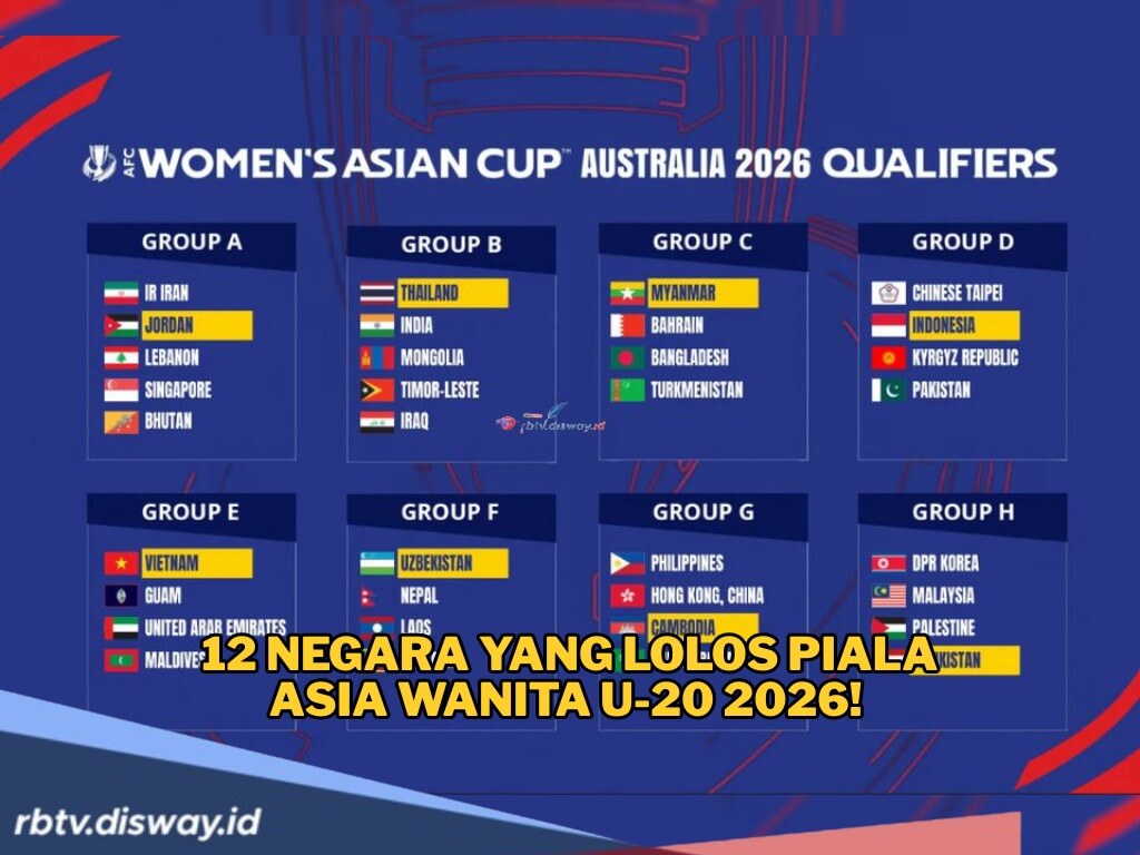 Finish di Runner Up Grup D, Ini Daftar 12 Negara yang Lolos Piala Asia Wanita U-20 2026