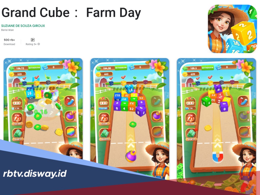 Kumpulkan Poin di Aplikasi Game Grand Cube, Ambil Saldo DANA Gratis Tiap Hari