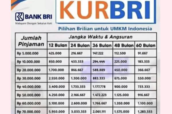 Syarat dan Simulasi Tabel Angsuran KUR BRI Pinjaman Rp 85 Juta, Tips Agar Lolos Pengajuan
