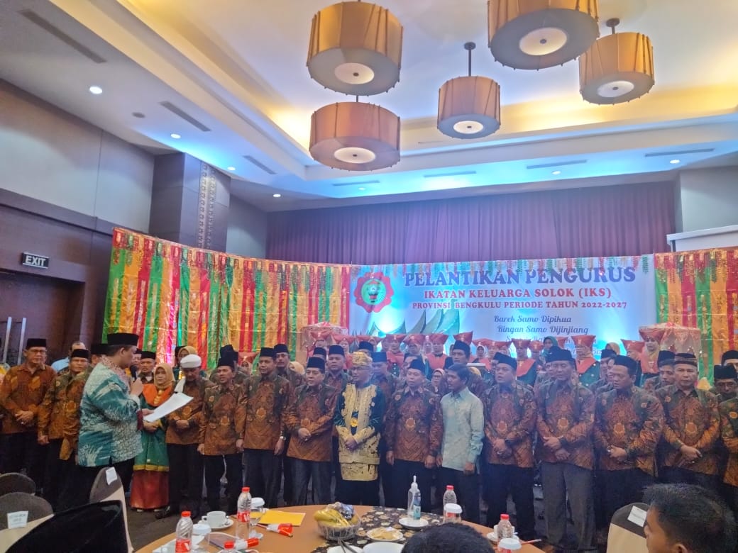 Pengurus Ikatan Keluarga Solok (IKS) Provinsi Bengkulu Dilantik, Rancang Pemekaran Organisasi