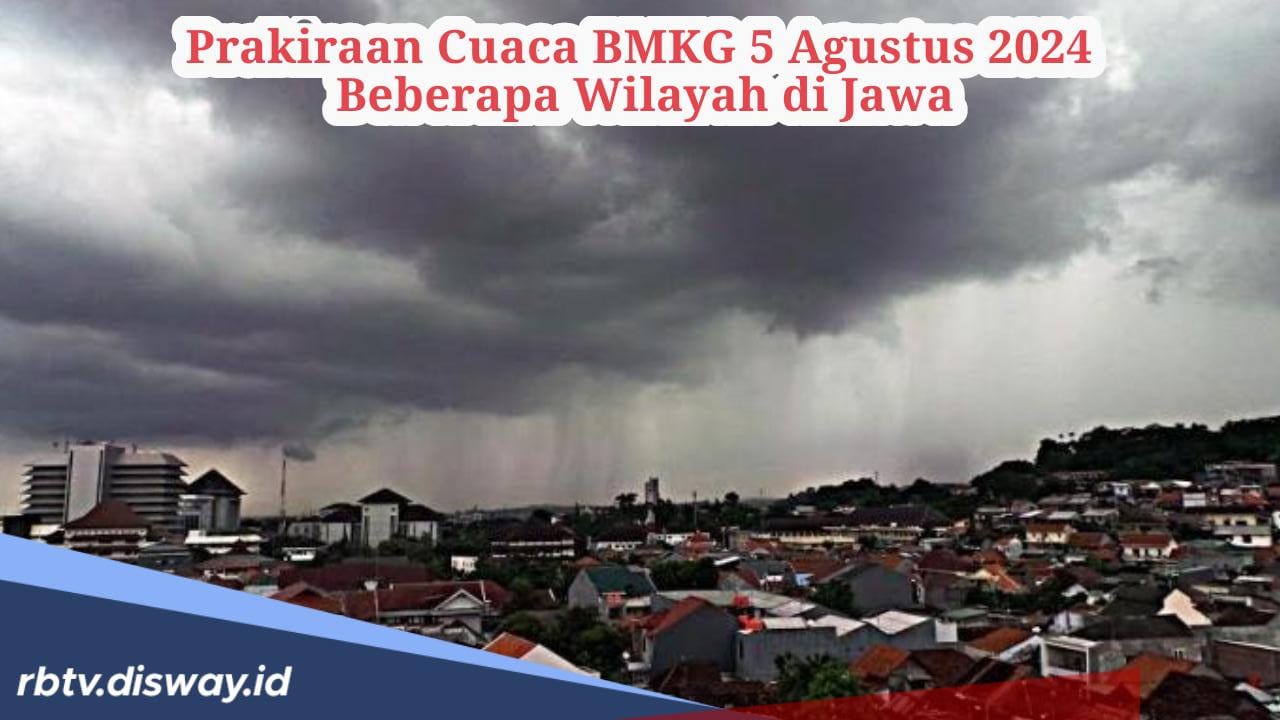 Prakiraan Cuaca BMKG Senin 5 Agustus 2024 di Wilayah Jawa, Waspada Potensi Hujan Disertai Petir