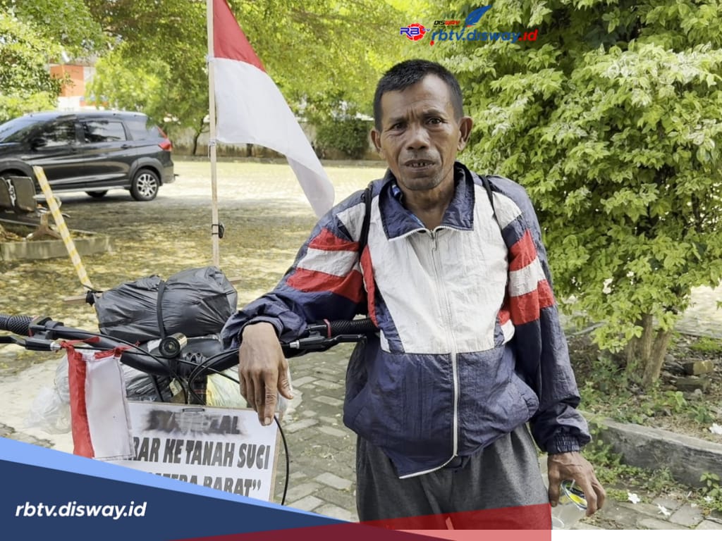 Dari Sumatera Barat, Syafrizal Goes Sepeda untuk Menuju Tanah Suci Makkah