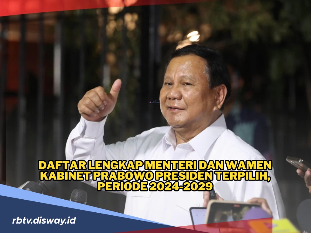 Daftar Lengkap Menteri dan Wakil Menteri Kabinet Prabowo, Ada Siapa Saja?