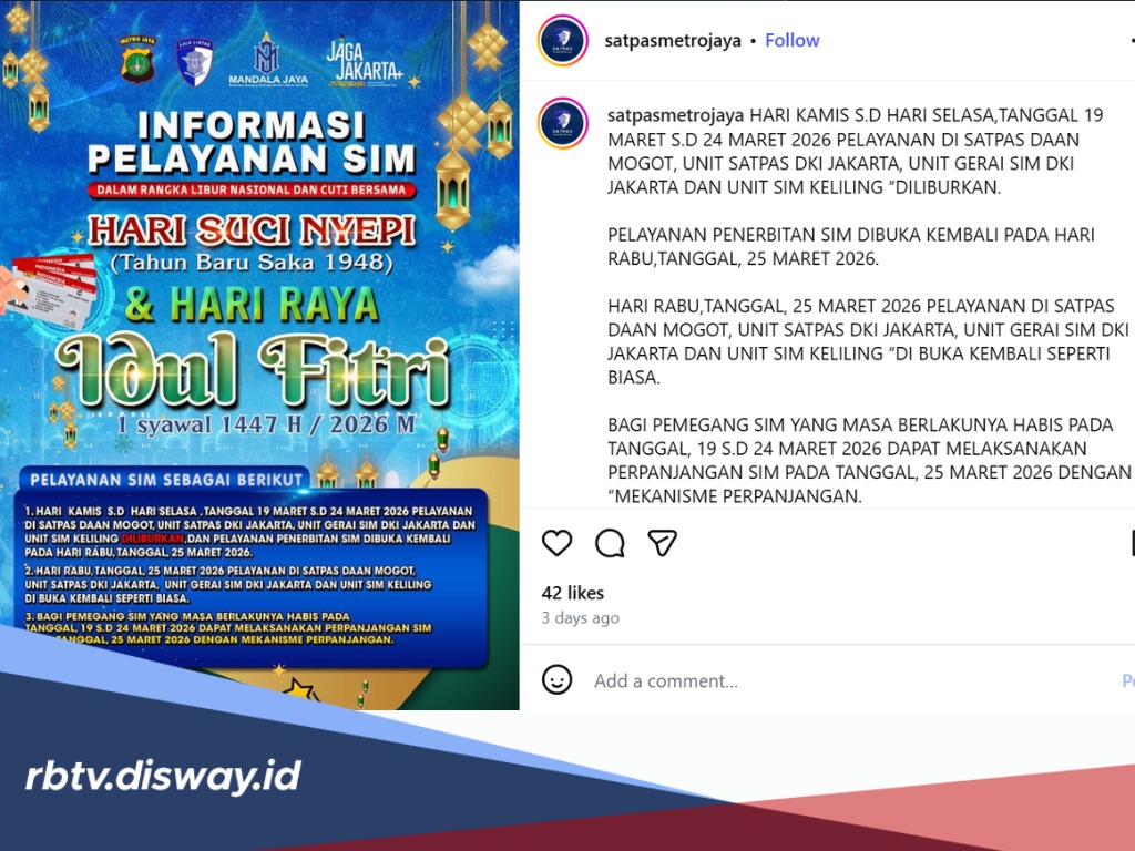 Masa Berlaku SIM Habis saat Libur Lebaran? Jangan Panik, Ini Jadwal Layanannya