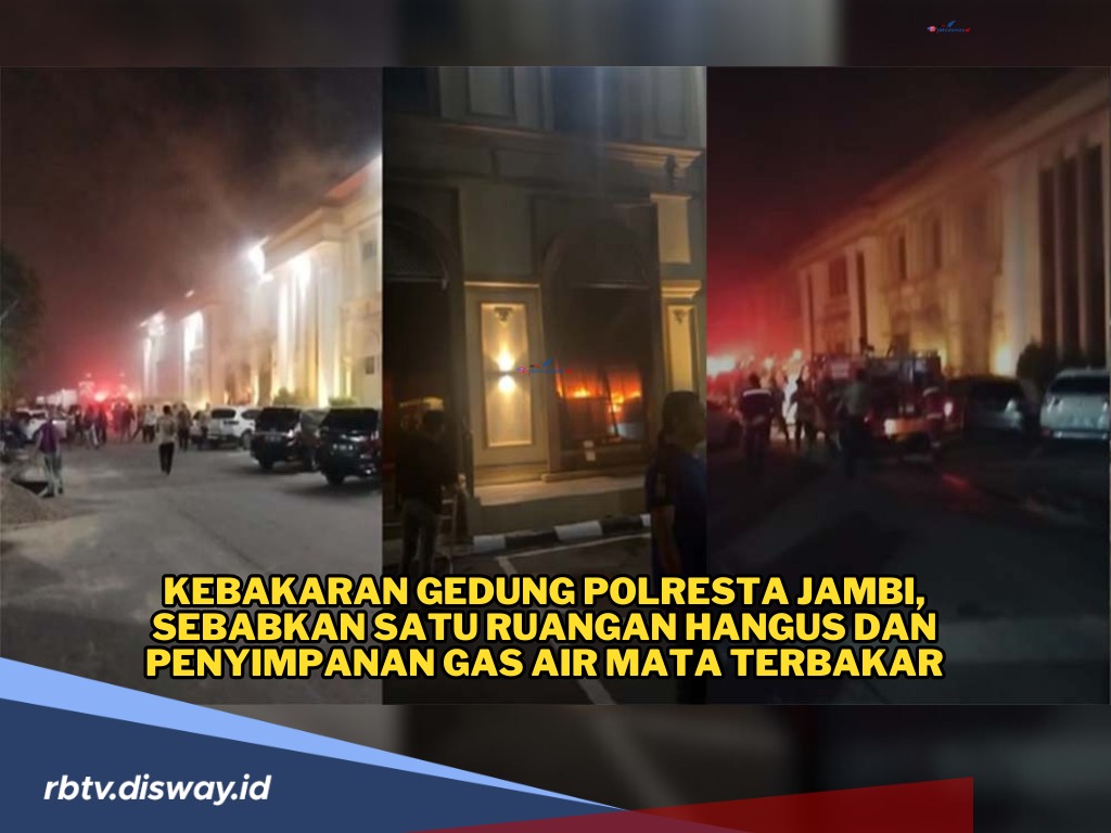 Polresta Jambi Kebakaran, Stok Gas Air Mata di Gedung Samapta Habis Terbakar