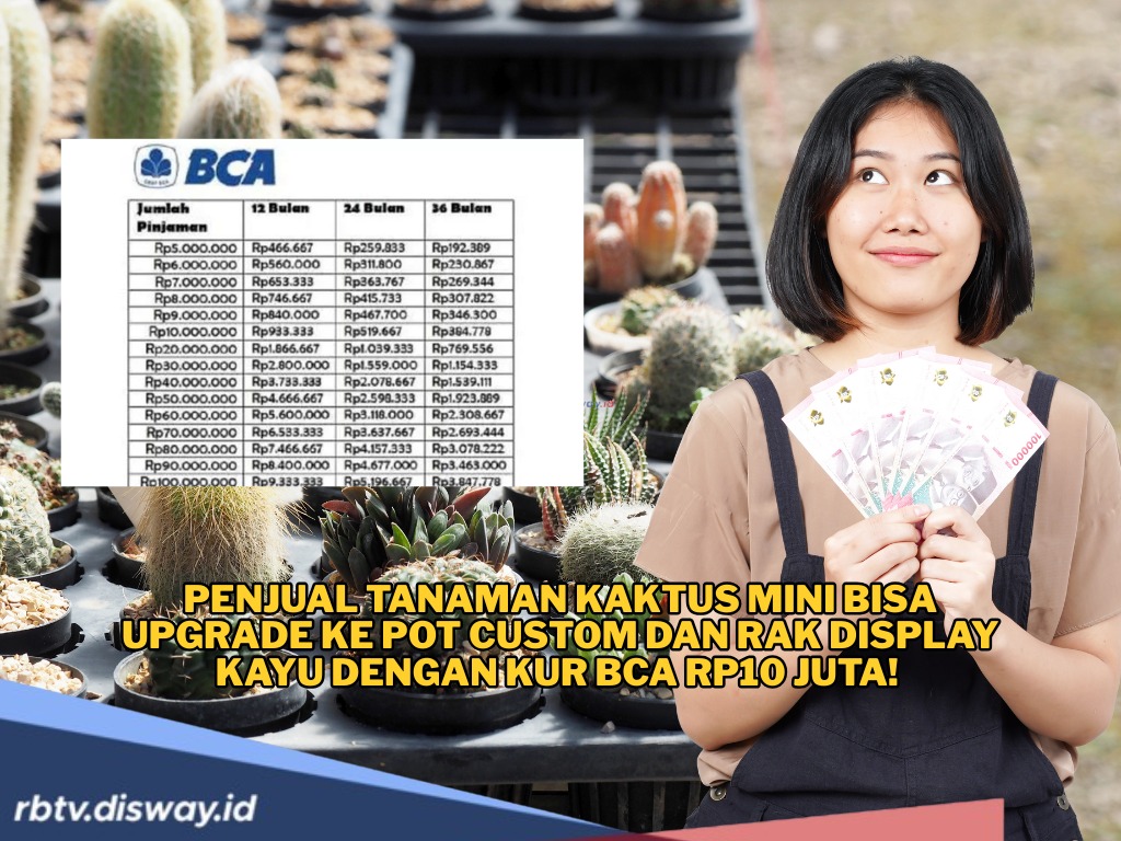Cicilan KUR BCA 2025 untuk Peluang Bisnis Jualan Kaktus, Pinjaman Rp10 Juta Angsuran Rp10 Ribuan 