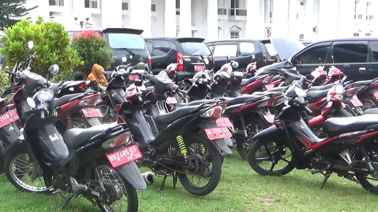 Tidak Terawat, Puluhan Unit Sepeda Motor Plat Merah di Kepahiang Ditarik
