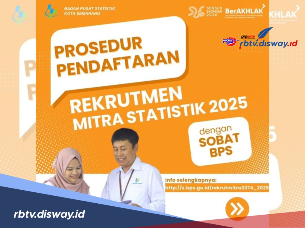 Buruan Daftar! Dibutuhkan 1.267 Calon Mitra Statistik di Kota Semarang, Ini Syarat dan Cara Daftarnya