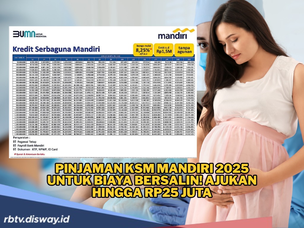 Pinjaman KSM Mandiri 2025 untuk Biaya Bersalin, Pinjam Rp25 Juta Berapa Cicilan Bulanannya?