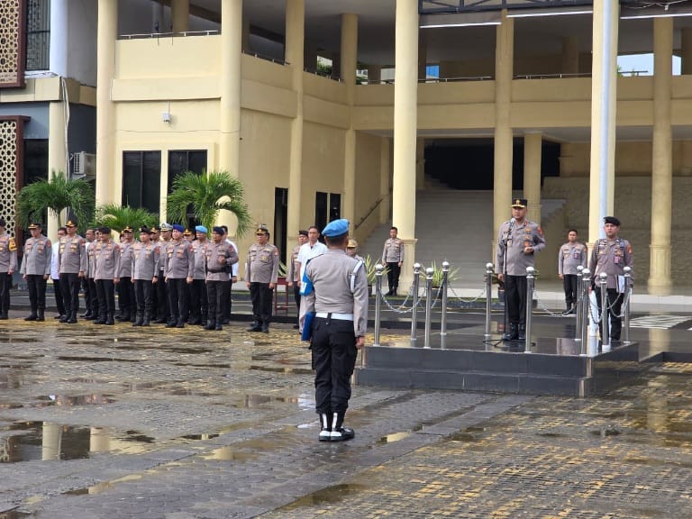Pimpin Apel Pagi, Kapolda Bengkulu Ingatkan Potensi Bencana, Personel Diminta Siaga