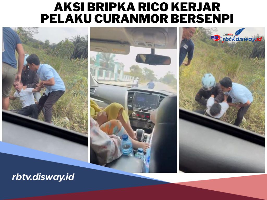 Aksi Heroik Polisi Indonesia, Bripka Rico Kejar Pelaku Curanmor Bersenpi, Padahal Lagi Bawa Anak dan Istri