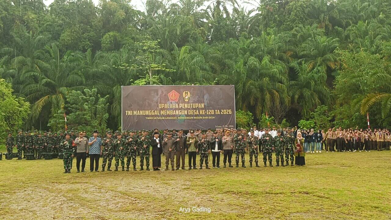 Danrem 041/Gamas Tutup Program TMMD Reguler ke 128 Tahun 2026 di Kabupaten Seluma