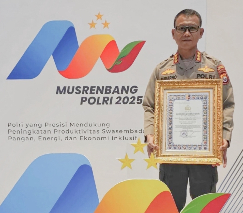 Polresta Bengkulu Dapat Penghargaan Khusus Mabes Polri, Kategori Pelayanan Prima