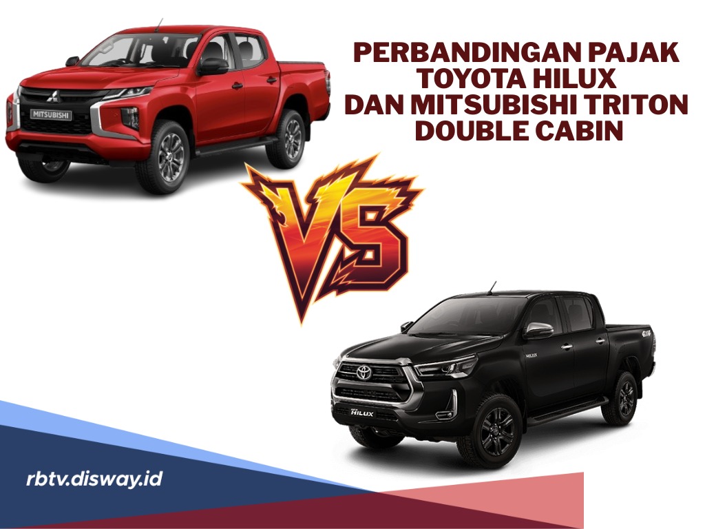Cek Perbandingan Pajak Mitsubishi Triton dan Toyota Hilux Double Cabin, Mana Lebih Hemat? 