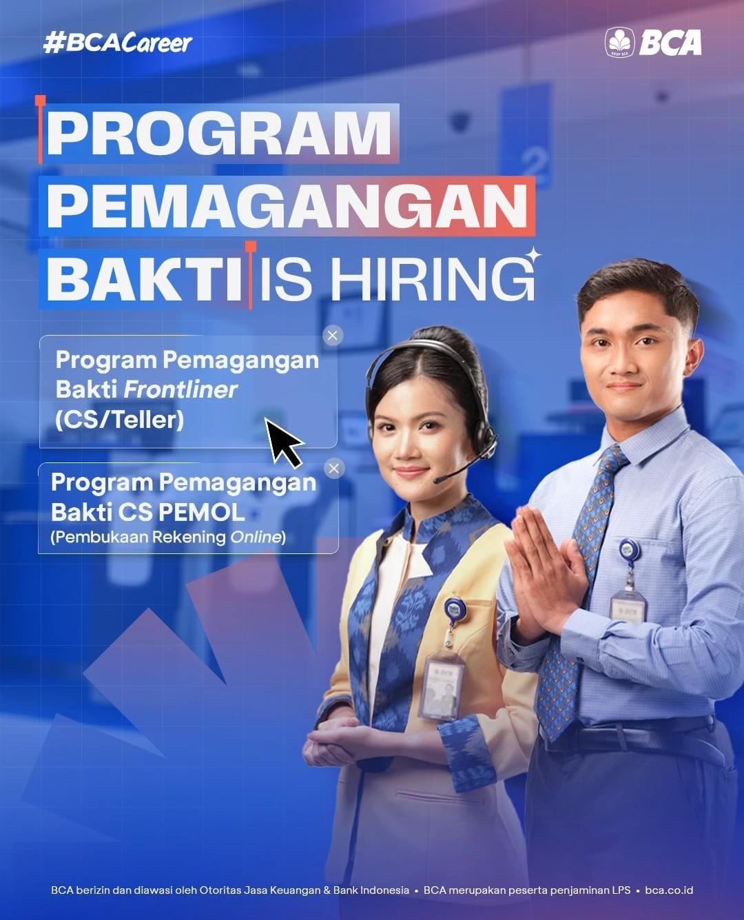 BCA Buka Program Magang Bakti untuk Lulusan SMA/SMK hingga S1, Ayo Daftar di Sini