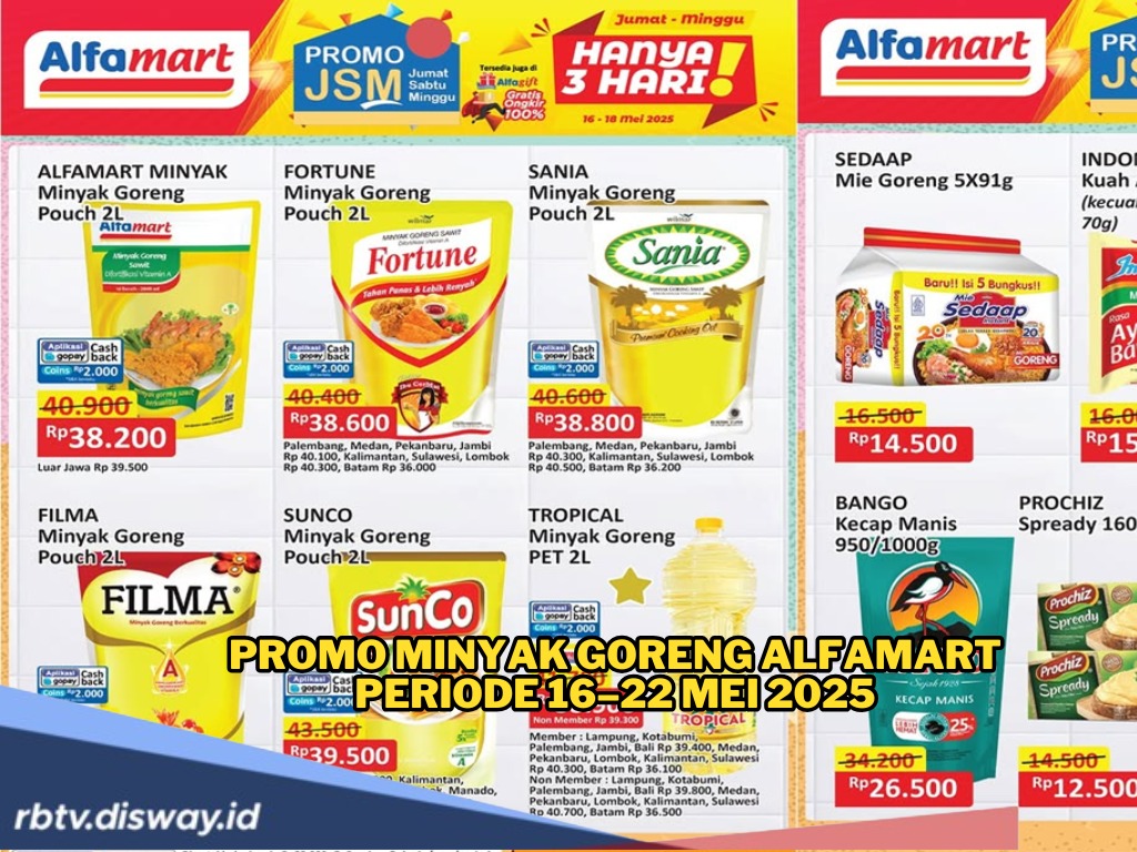Borong Sekarang! Promo Minyak Goreng Alfamart Periode 16–22 Mei 2025, Cocok untuk Stok Bulanan!