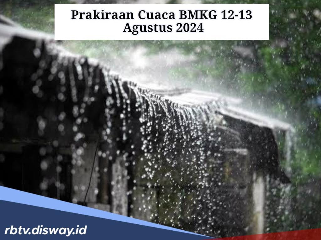 Prakiraan Cuaca BMKG 12-13 Agustus 2024, Ini Daftar Wilayah Berpotensi Hujan Lebat, Waspada!