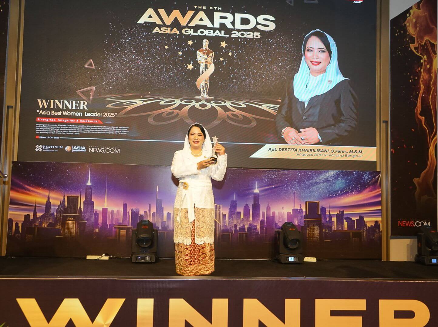 Senator Destita Raih Penghargaan Tertinggi Asia Global Award Kategori Best Women Leader 2025