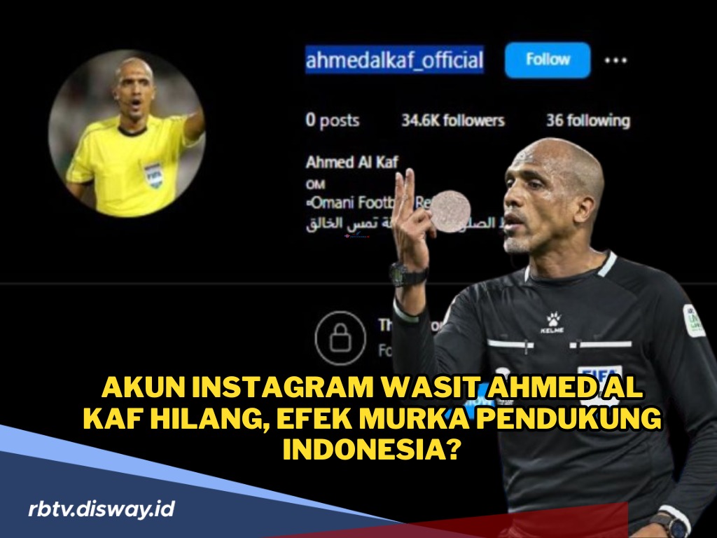 Netizen Murka, Akun Instagram Ahmed Al Kaf Hilang Pasca Kontra Indonesia Vs Bahrain