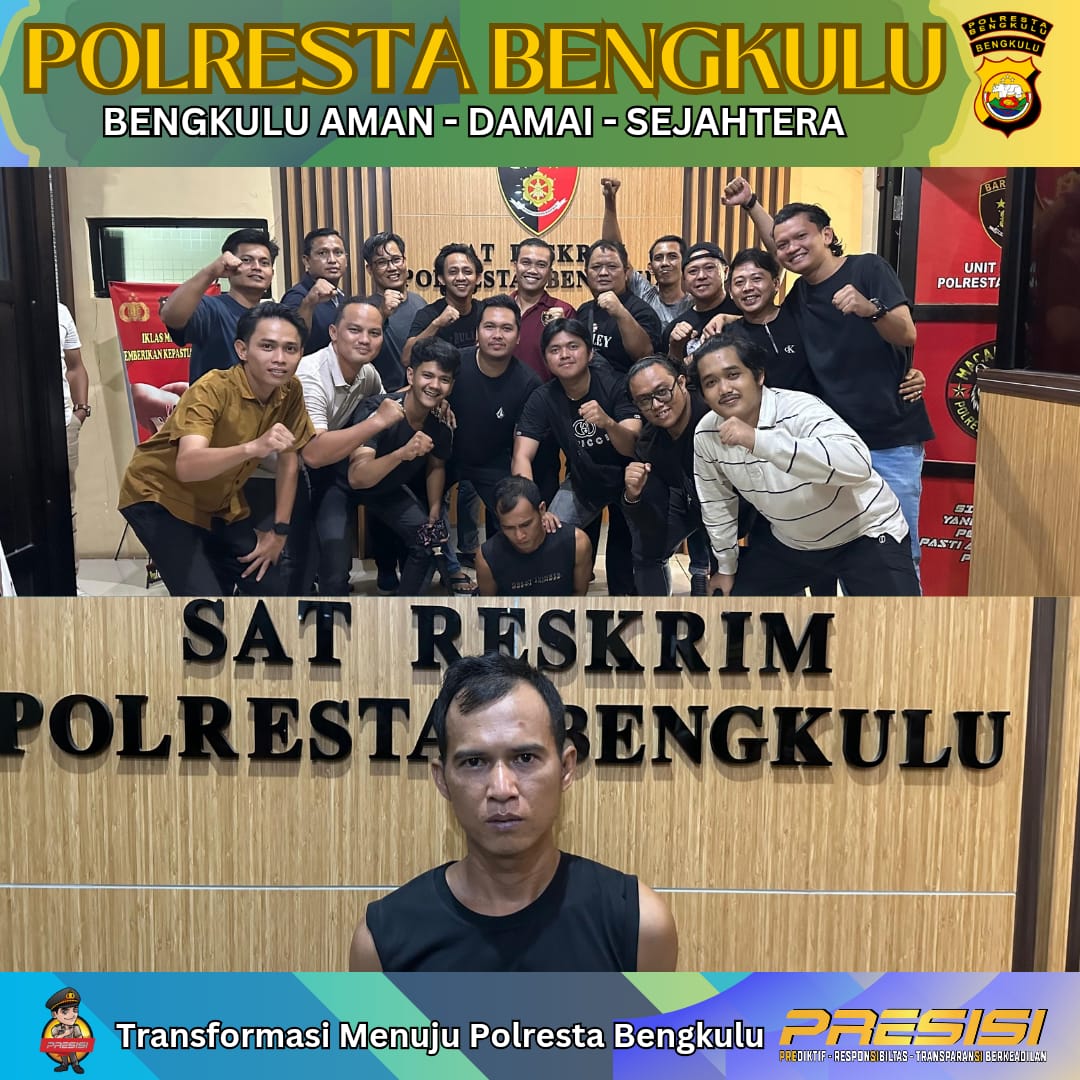 Tembak TNI, Buronan Polres Batang Hari Ditangkap Resmob Macan Gading di Kota Bengkulu