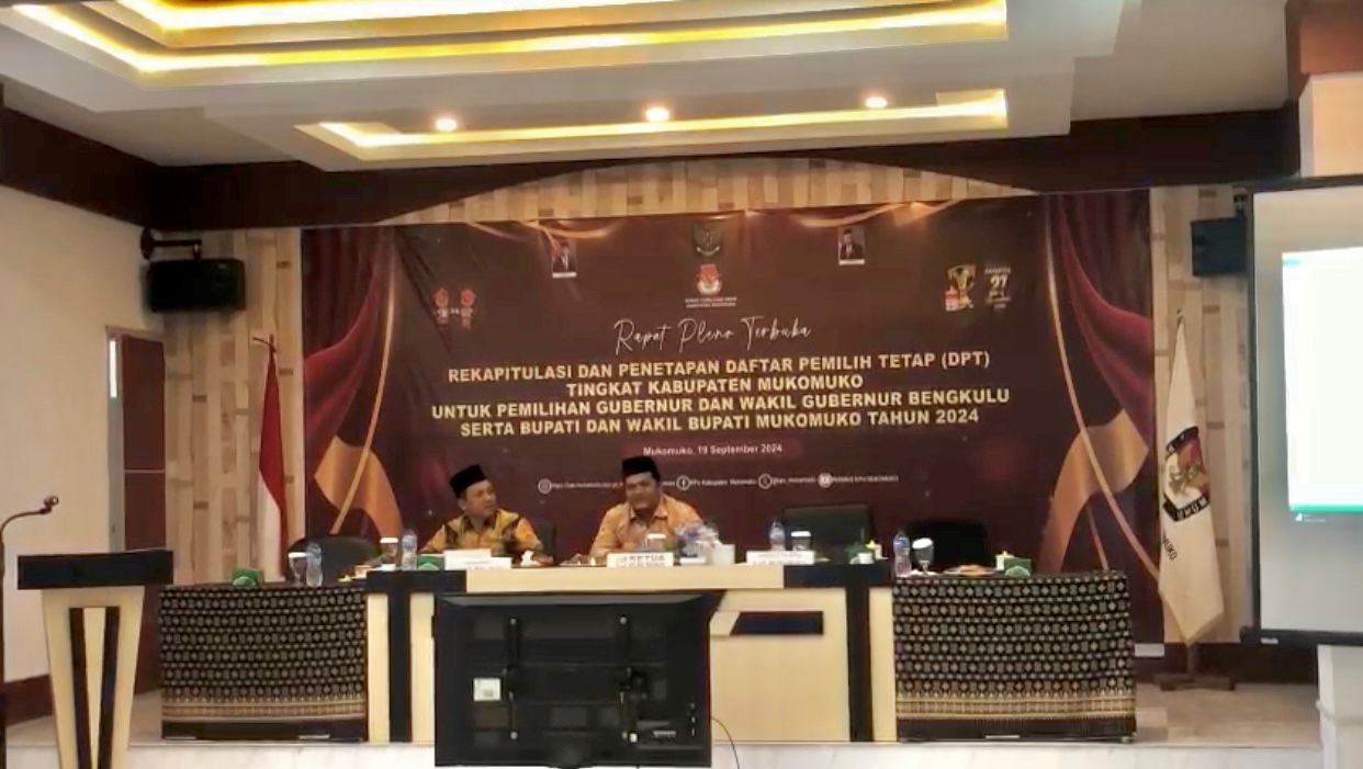 Ini Jumlah Resmi DPT dan TPS untuk Pilkada 2024 yang Diresmikan KPU Mukomuko