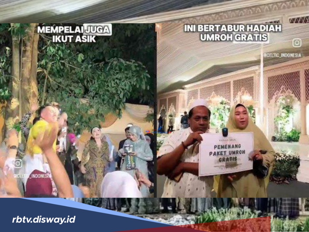 Viral Pernikahan Bertema Pesta Rakyat di Gresik! Belasan Hadiah Umrah, Souvenir Sembako dan Banjir Saweran