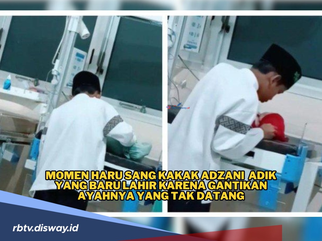 Momen Haru, Bocah Ini Gantikan Sang Ayah Adzani Adiknya yang Baru Lahir