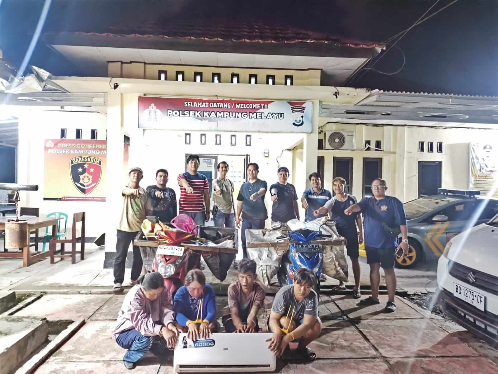 4 Pelaku Spesialis Pencuri Outdoor AC di 23 TKP Kota Bengkulu Ditangkap Polisi