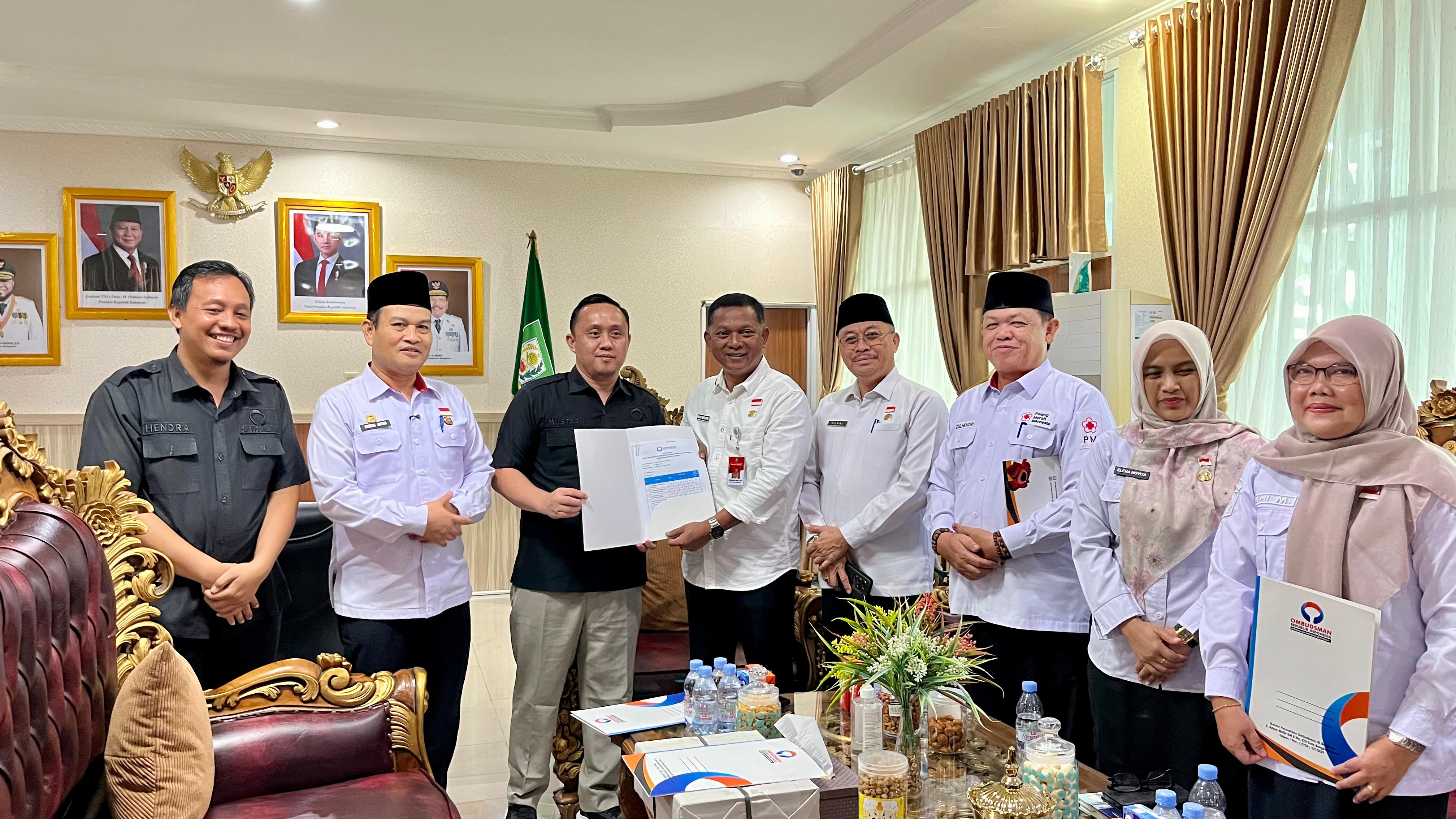 Selamat, Pemprov Bengkulu Raih Predikat Tertinggi Dalam Layanan Publik dari Ombudsman