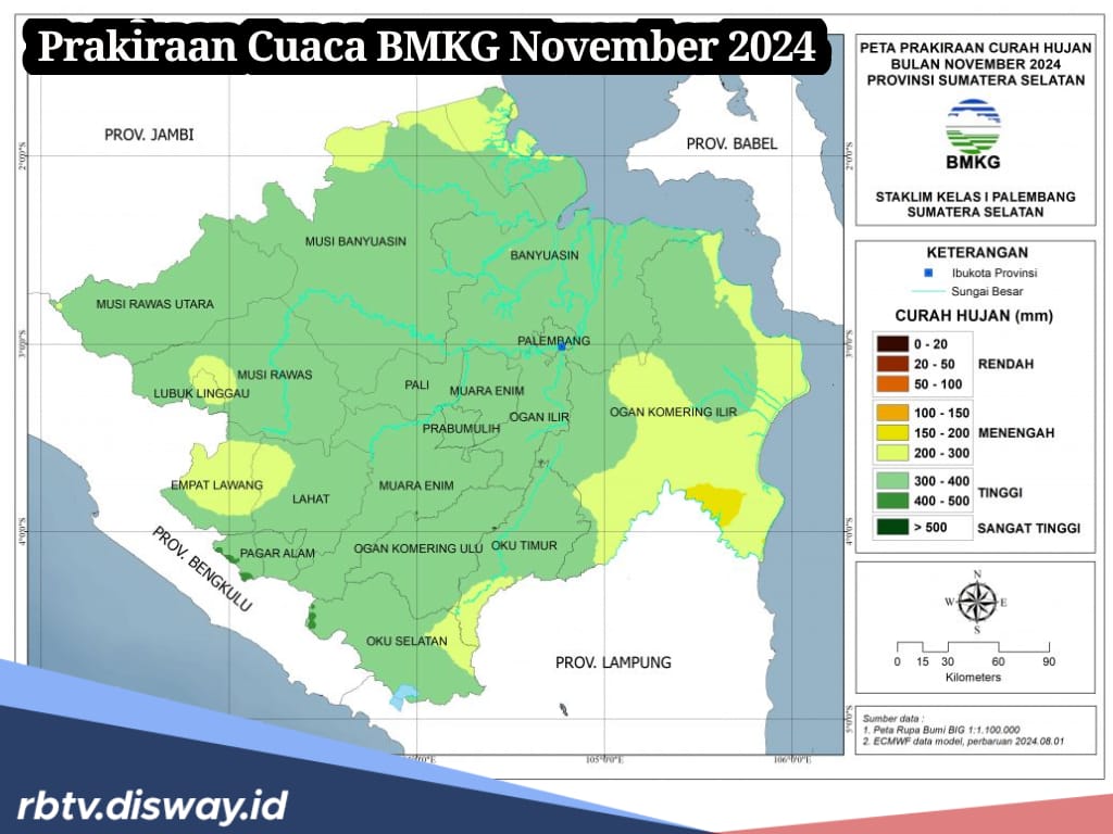 Prakiraan Cuaca November 2024, Wilayah Ini Berpotensi Hujan Lebat Disertai Petir dan Angin Kencang