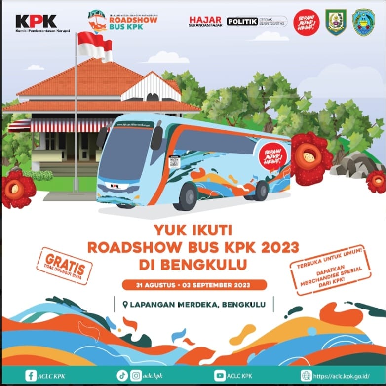 Roadshow Bus KPK 2023 ke Seluma:  Tularkan Nilai Antikorupsi dari PAUD sampai Maut
