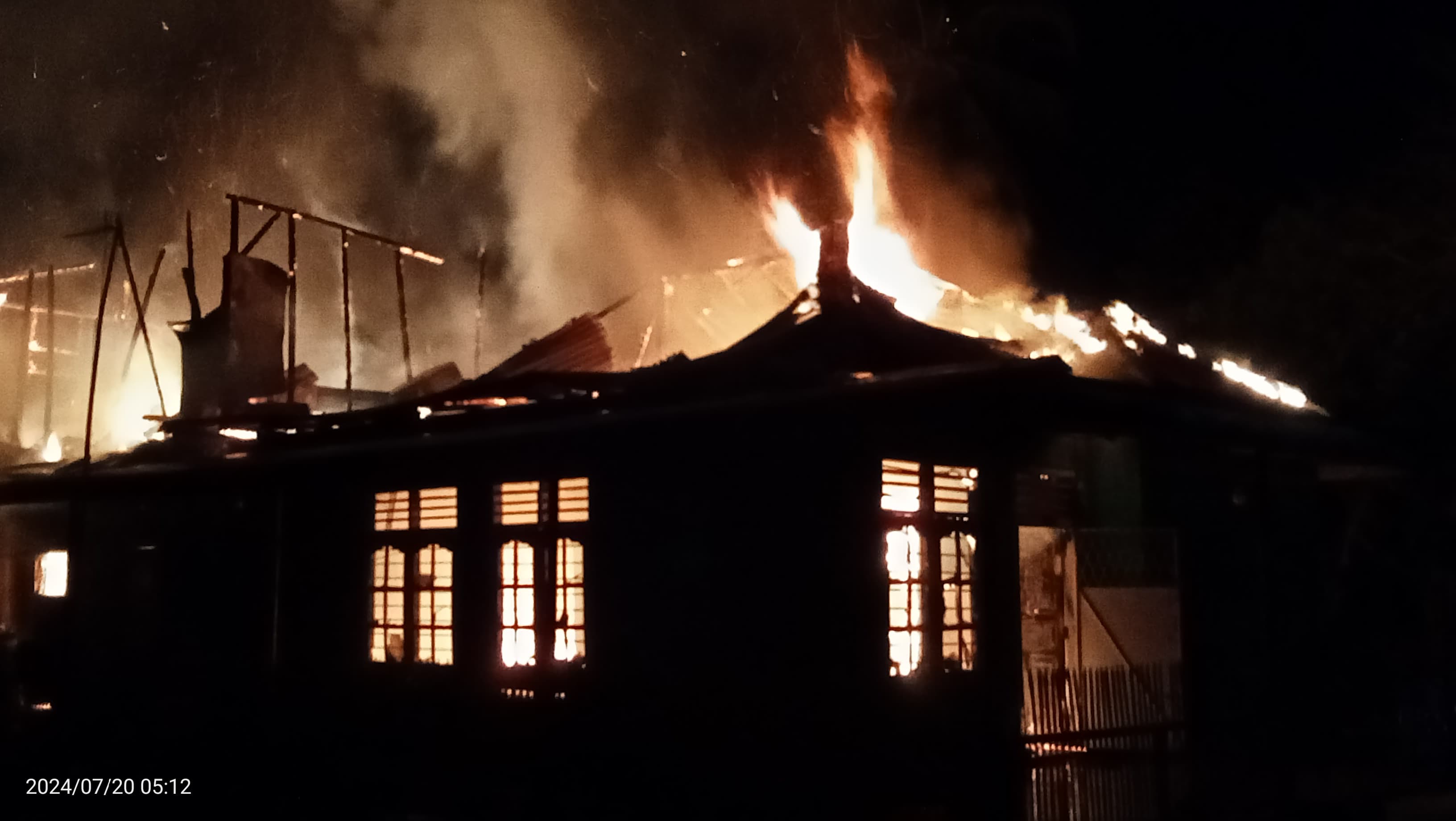 Rumah di Tanjung Agung Ludes Terbakar, Diduga Karena Korsleting Listrik