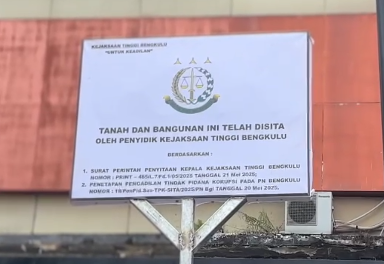 Ahmad Kanedi Tersangka Dugaan Korupsi PAD, Kejati Pasang Plang Penyitaan Lahan Mega Mall dan PTM Bengkulu