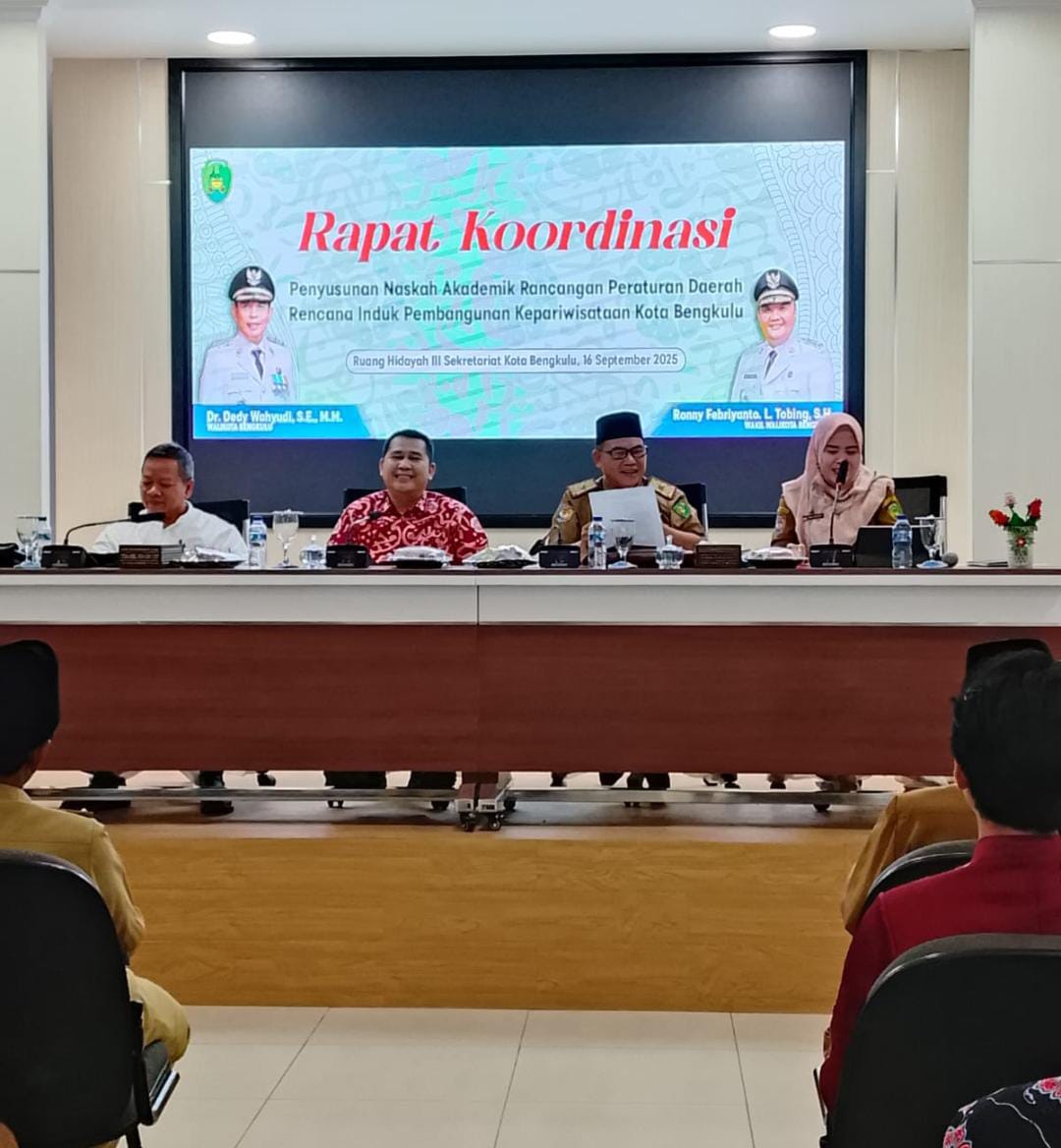 Optimalkan Potensi Wisata, Pemkot Bengkulu Mulai Susun Naskah Akademik Raperda RIPPARDA