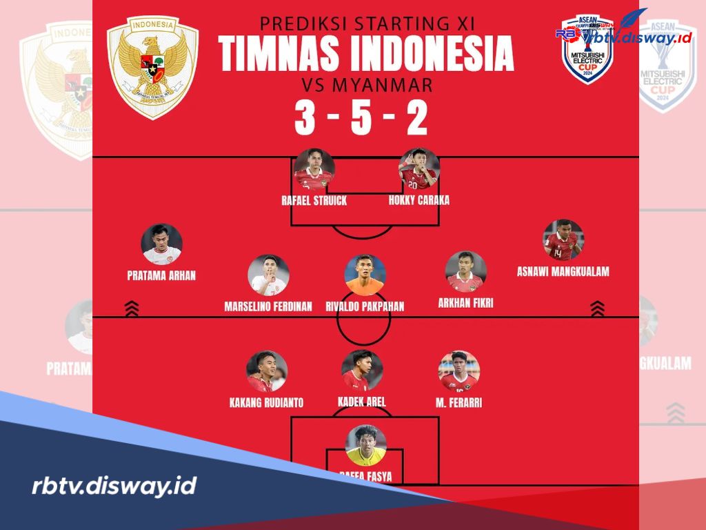 Piala AFF 2024, Ini Prediksi Susunan Pemain Timnas Indonesia vs Myanmar Malam Ini