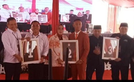 Ini Hasil Pengundian Nomor Urut Paslon Pilkada Bengkulu Tengah 