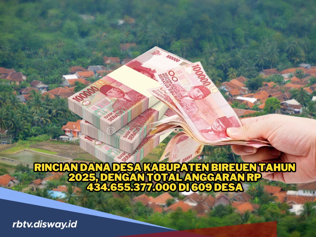 Rincian Dana Desa Kabupaten Bireuen Tahun 2025, Total Anggaran Rp 434.655.377.000 untuk 609 Desa