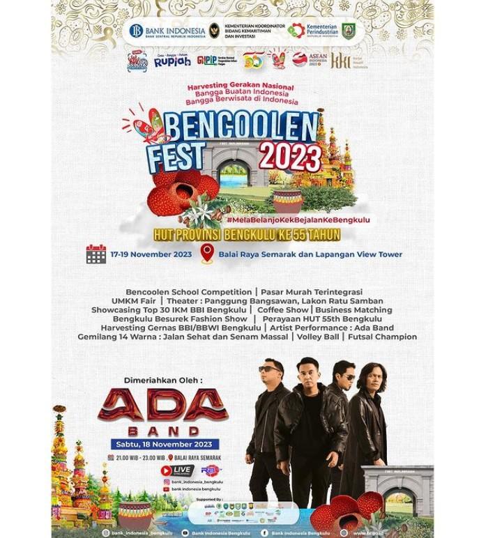 Bencoolen Fest 2023, Jangan Sampai Ketinggalan Fashion Show Batik Kain Besurek dan  Penampilan Ada Band
