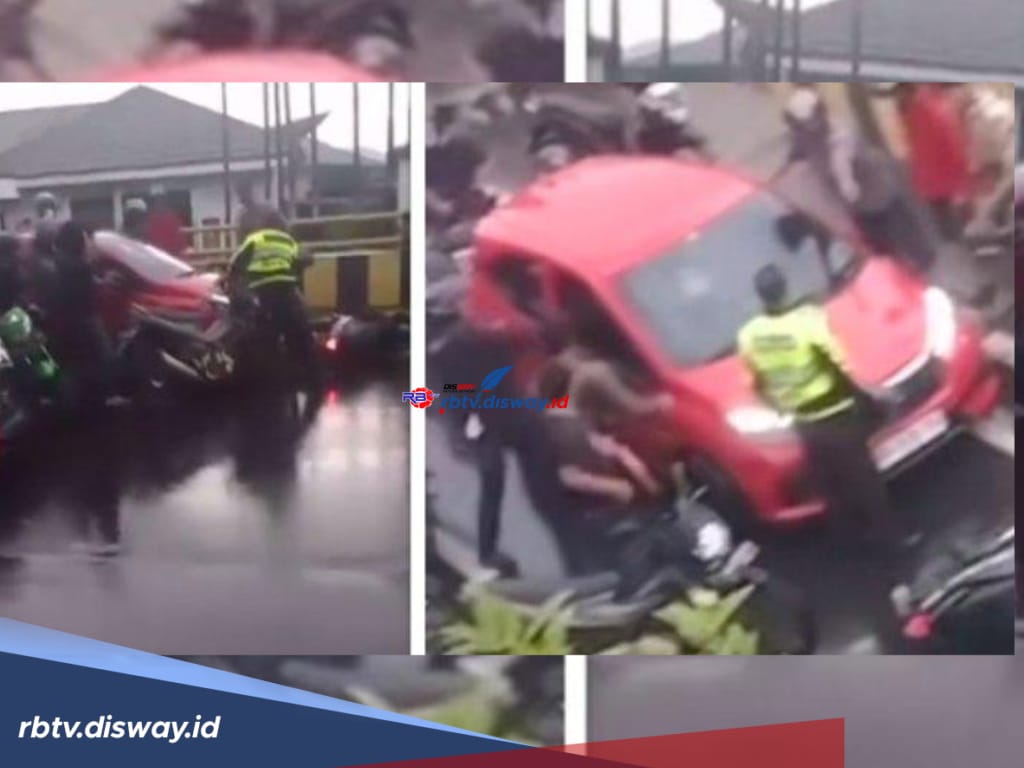 Pengemudi Ugal-ugalan Tabrak Polisi Hingga Nyangkut di Kap Mobil, Terbawa Sejauh 500 Meter