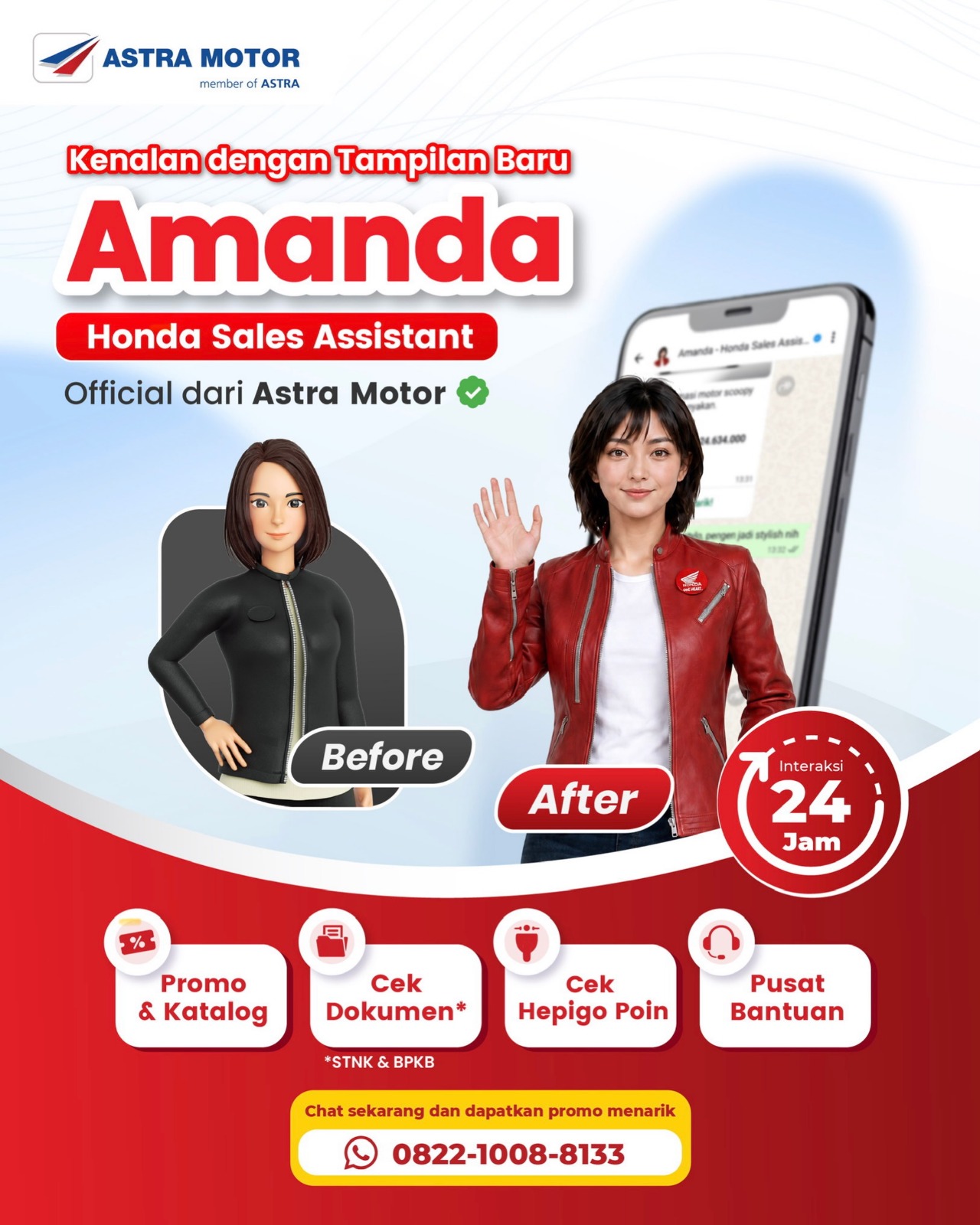 Amanda Kini Hadir Lebih Fresh, Akses Informasi Honda Makin Praktis