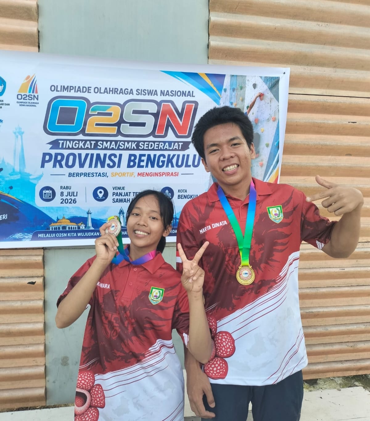 O2SN Bengkulu 2026, Dua Pemanjat Tebing Seluma Raih Prestasi Puncak