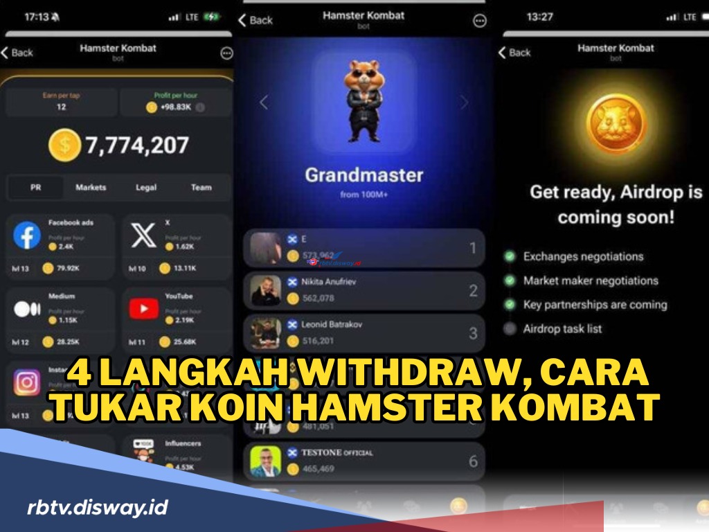 Simak 4 Langkah Withdraw dan Cara Tukar Koin Hamster Kombat, Game Berbasis Blockchain yang Sedang Ramai!