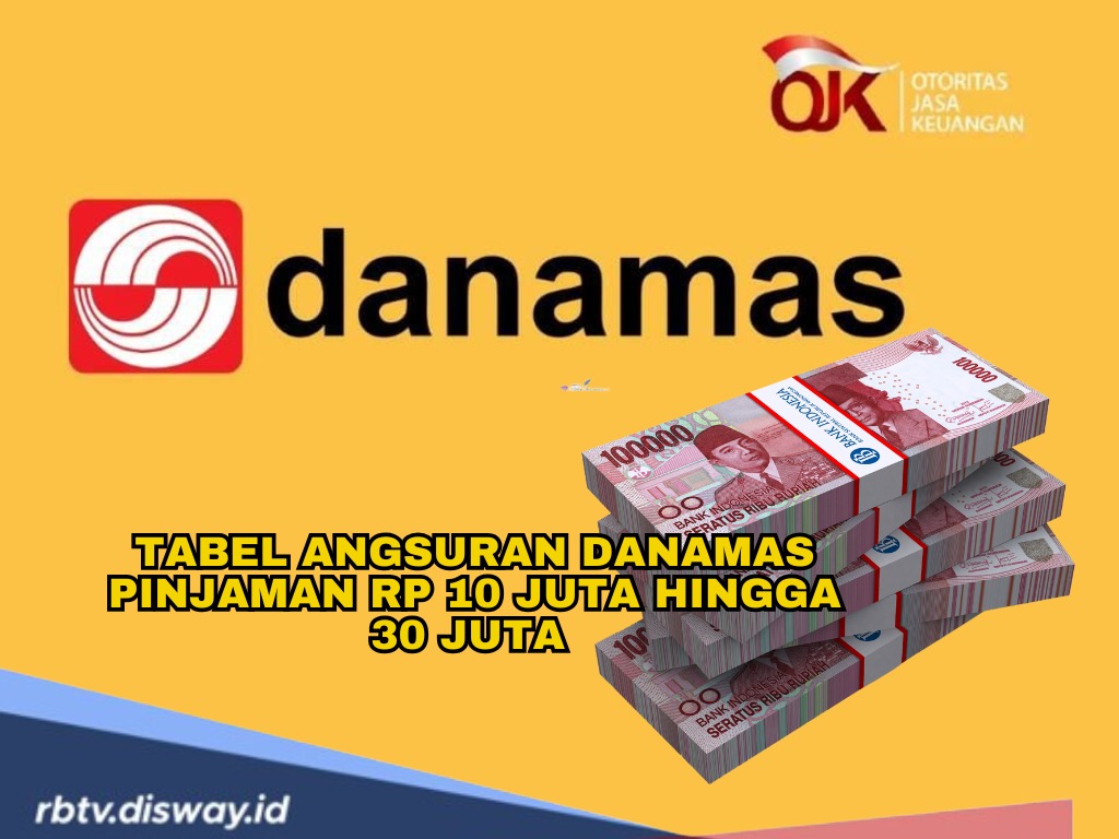 Tabel Angsuran Pinjaman Danamas Rp 10-30 Juta, Syarat Pengajuan Siapkan KTP 