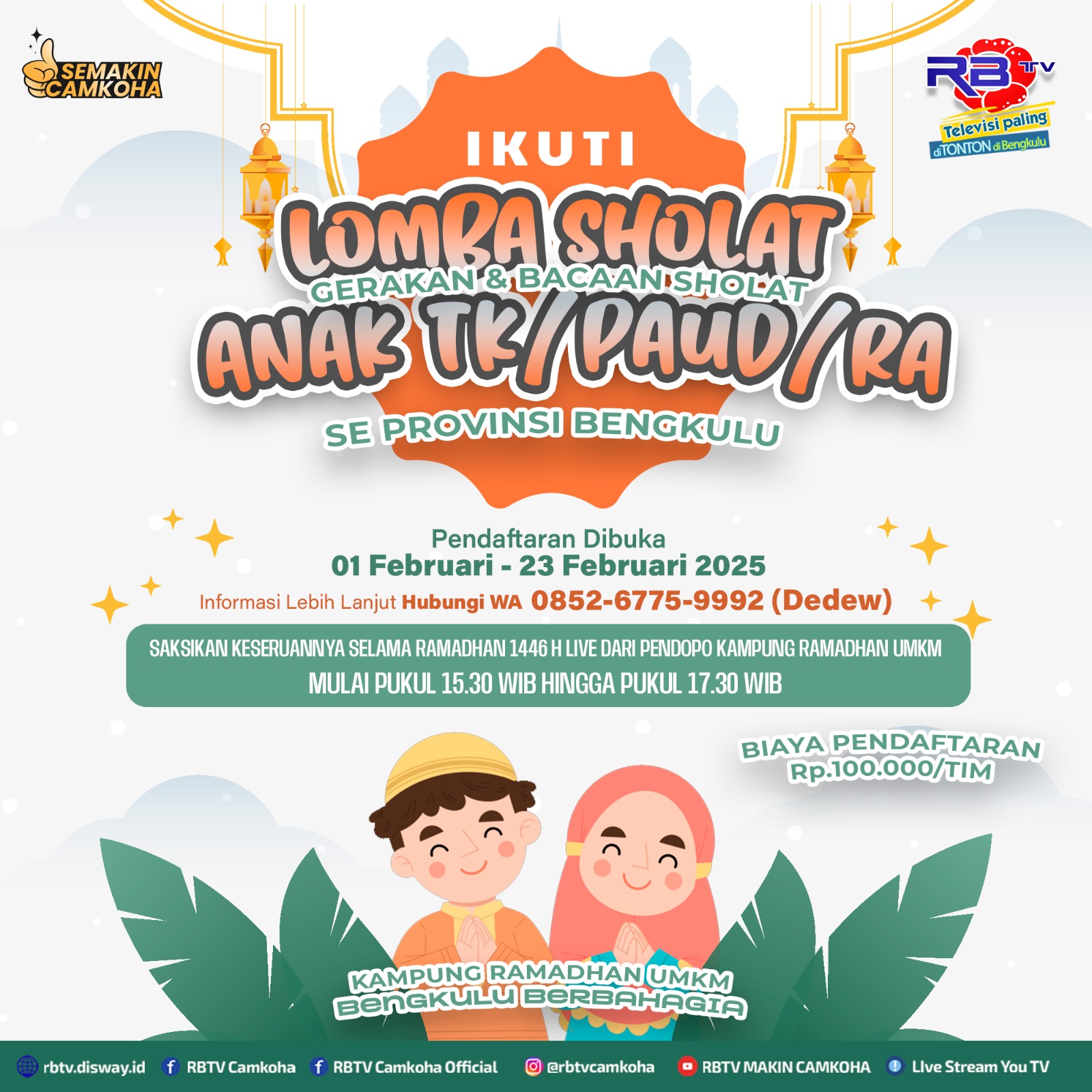 Ramaikan Kampung Ramadan RBTV 2025, Ikuti Lomba Gerakan dan Bacaan Sholat