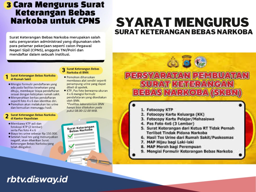 Catat, Ini Syarat yang Dibutuhkan untuk Mengurus Surat Keterangan Bebas Narkoba