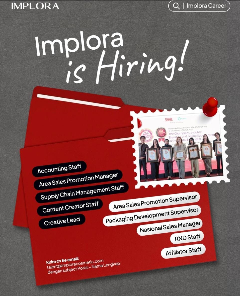 Pencari Kerja Merapat, Ada Lowongan Kerja di PT Implora Sukses Abadi untuk Berbagai Posisi