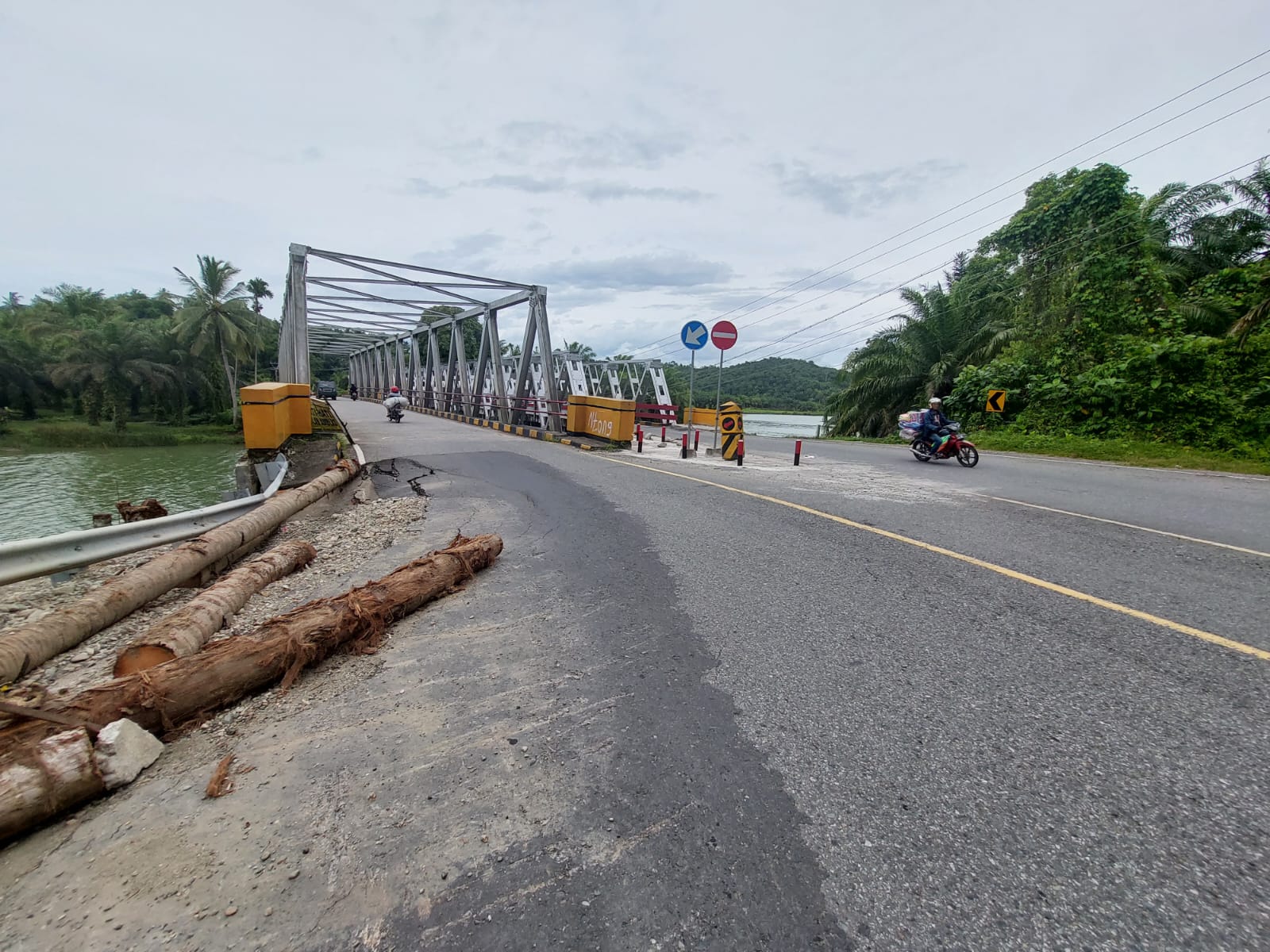 Rusak, Pemkab Minta Jalur Jembatan Pino Raya Ditutup Sementara